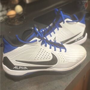Nike Alpha White and Blue Sneakers